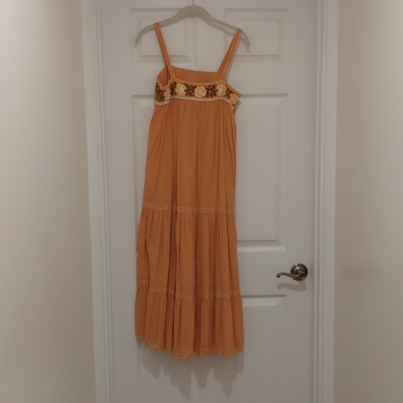 CU Prairie Winds Midi Dress Apricot Color XS - Picture 3 of 8